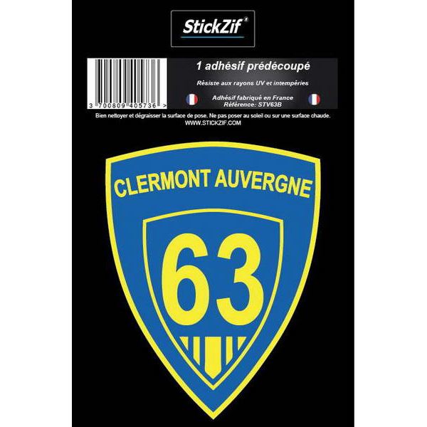1 ADHÉSIF "VILLE" BLASON CLERMONT AUVERGNE