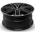 Jante alu Racer 16 pouces Noir Satin Face Polie