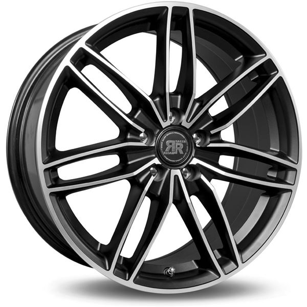 Jante alu Racer 18 pouces Noir Satin Face Polie