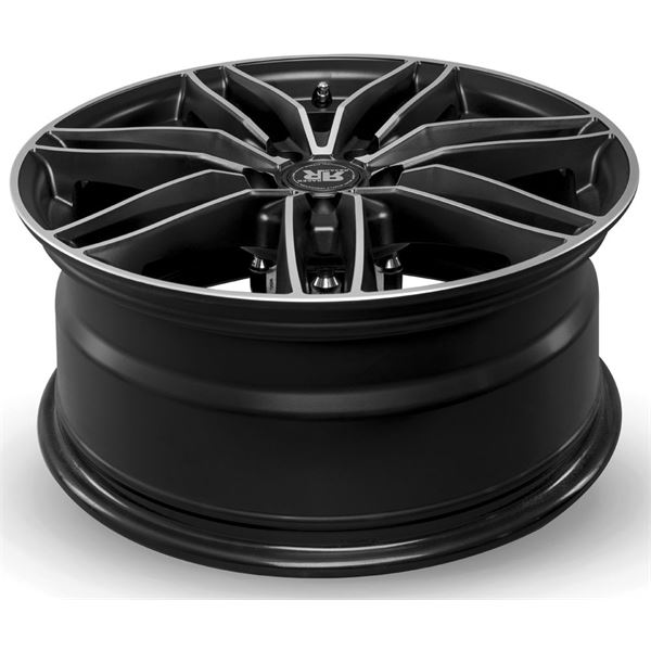 Jante alu Racer 18 pouces Noir Satin Face Polie