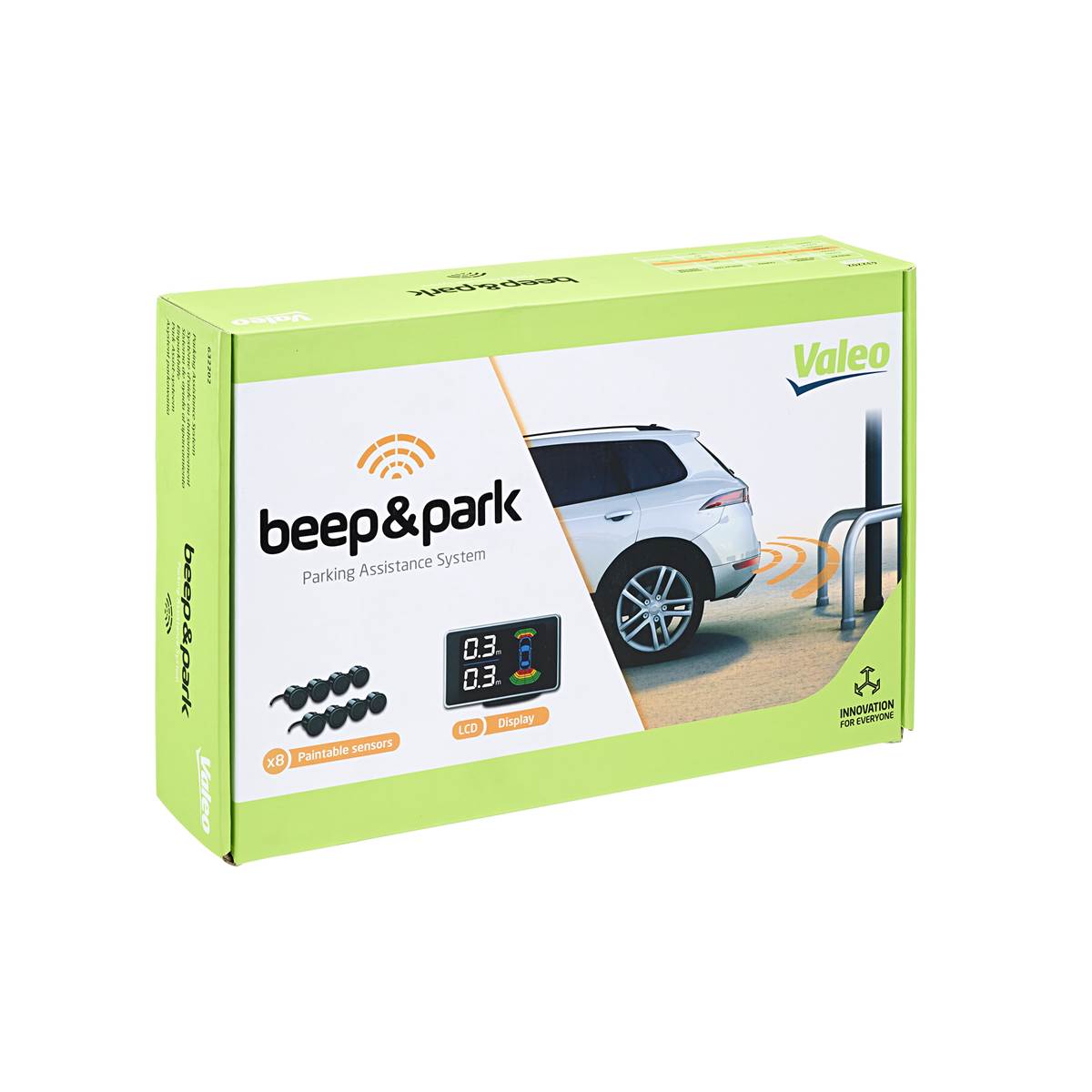 Kit Radar De Recul N°3 Avec 8 Capteurs + Ecran Lcd - Valeo Beep & Park