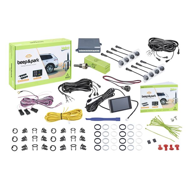 Kit radar de recul n°3 avec 8 capteurs + Ecran LCD - VALEO BEEP & PARK