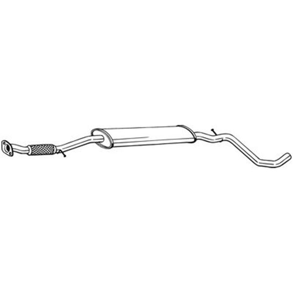 1 silencieux d'échappement intermédiaire Bosal 287161