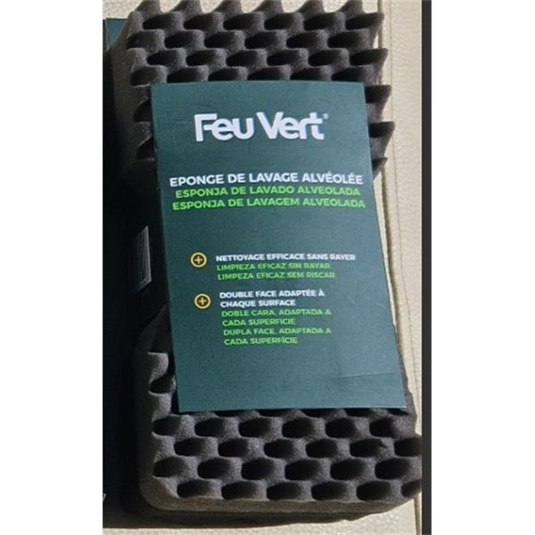 Éponge de lavage alvéolée FEU VERT