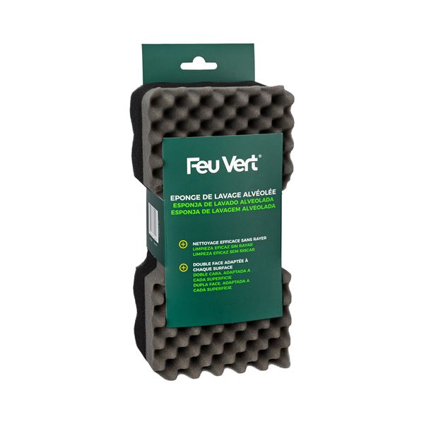 Éponge de lavage alvéolée FEU VERT