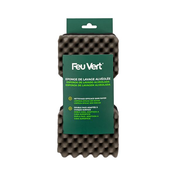 Éponge de lavage alvéolée FEU VERT