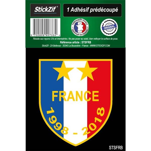 ADHESIF FOOT CHAMPIONS DU MONDE 2018 BLASON