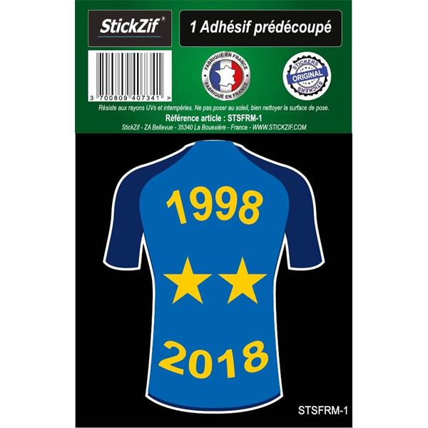 ADHESIF FOOT CHAMPIONS DU MONDE 2018 MAILLOT