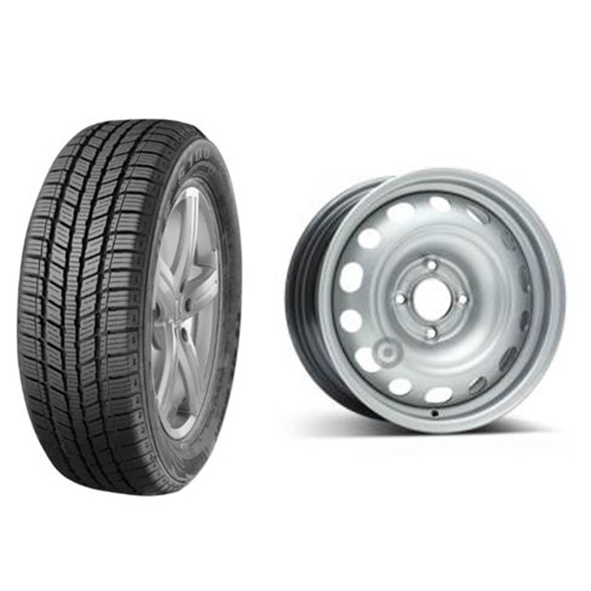 Pack Jante Tôle + Pneu Hiver Tracmax S110 185/60r15 88t