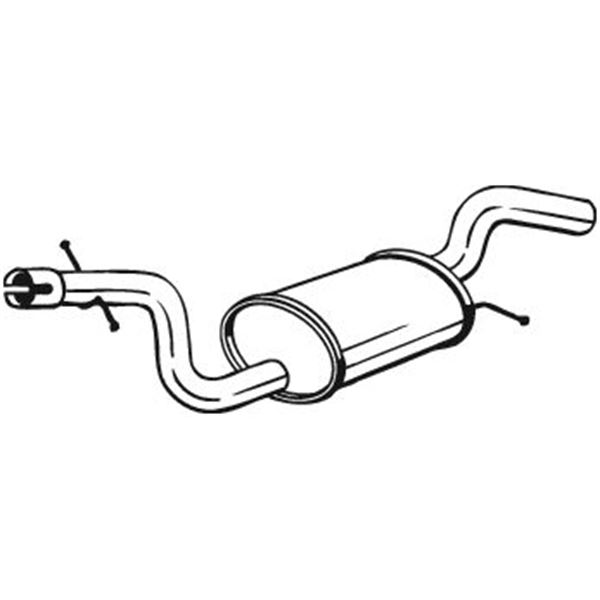 1 silencieux d'échappement intermédiaire Bosal 233767