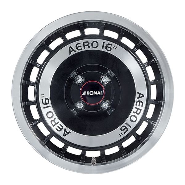 Jante aluminium Ronal 16 pouces Noir Brillant Face Polie
