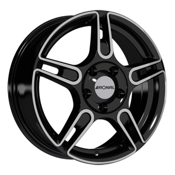 Jante aluminium Ronal 16 pouces Noir Brillant Face Polie
