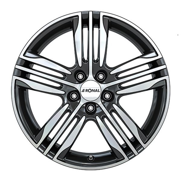 Jante aluminium Ronal 17 pouces Noir Brillant Face Polie
