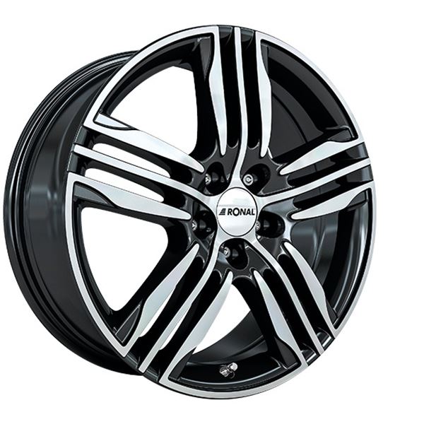 Jante aluminium Ronal 17 pouces Noir Brillant Face Polie