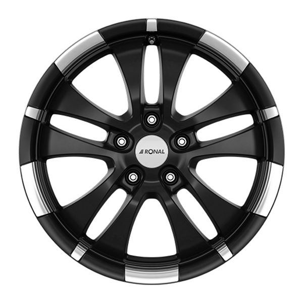 Jante aluminium Ronal 16 pouces Noir Mat Bord Poli