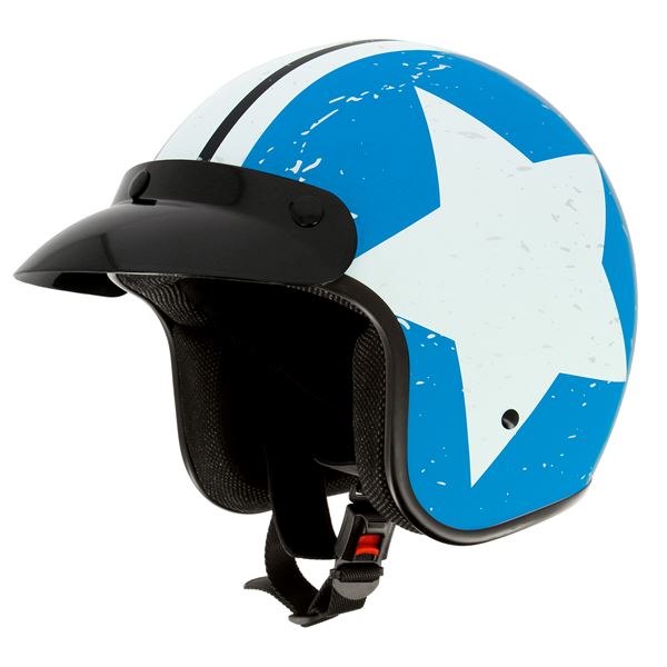 Casque demi-jet étoile MQS T.S