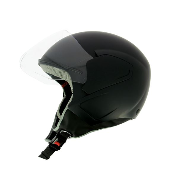 Casque jet uni noir MQS T.S
