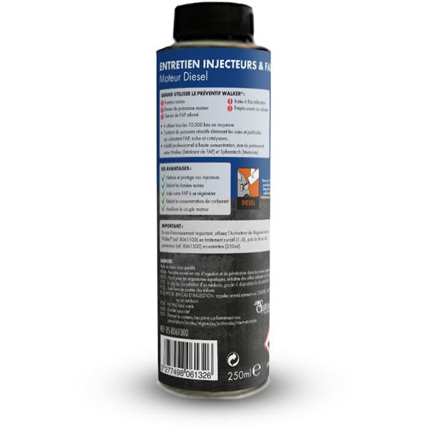 Décrassant moteur 5 en 1 Diesel Walker 250 ml