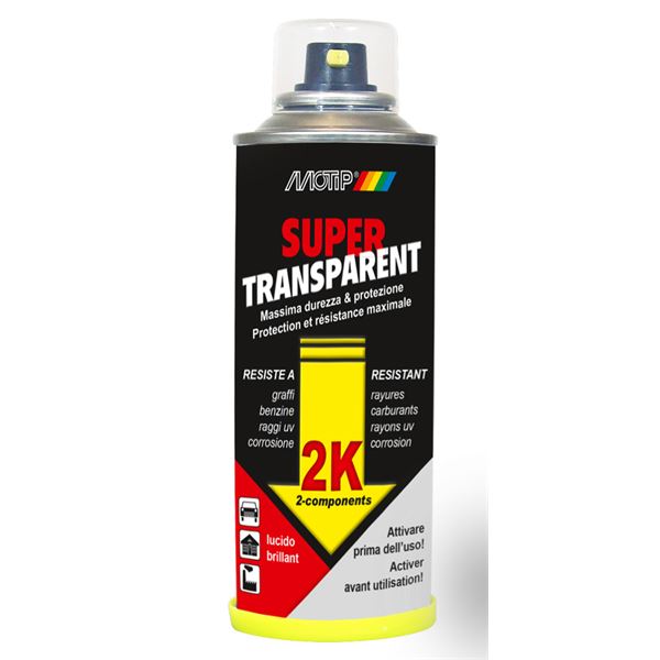Aérolsol vernis transparent brillant 2K MOTIP 160ML
