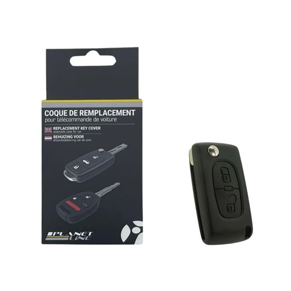 Coque de clé adaptable pour Peugeot 2 boutons