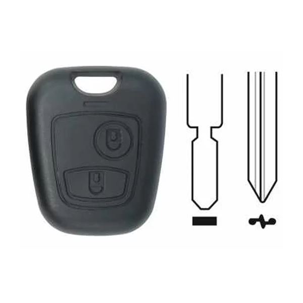 Coque de clé adaptable pour Peugeot et Citroen 2 boutons