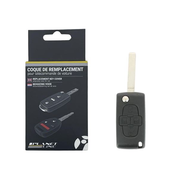 Coque de clé adaptable pour Peugeot / Citröen 4 boutons