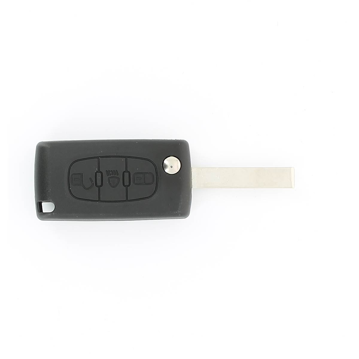 Coque De Clé Adaptable Pour Citroën 3 Boutons Avec Allumage Des Phares.