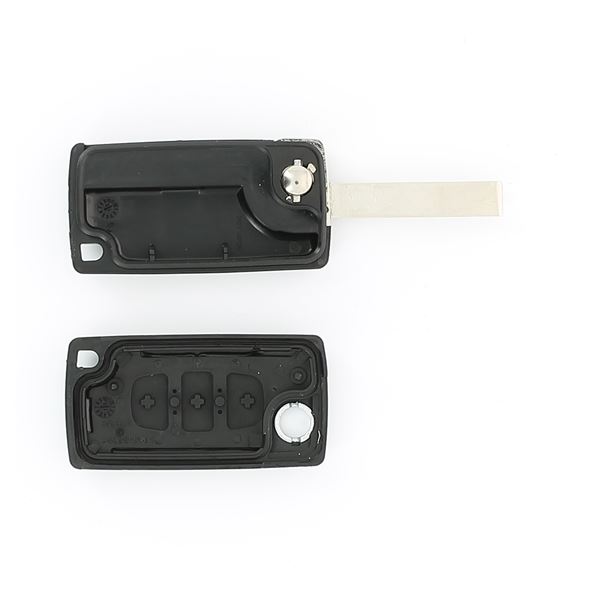 Coque de clé adaptable pour Citroën 3 boutons avec allumage des phares.