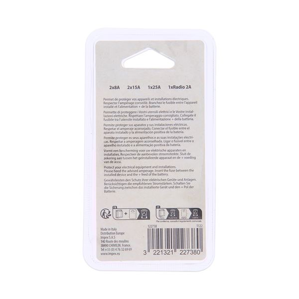 5 Fusibles verre 8/15/25 XLTECH