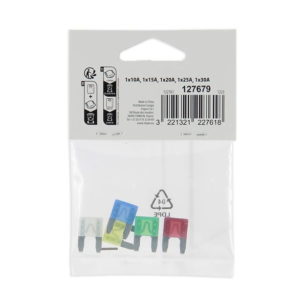 4 Mini fusibles 10 A 30A