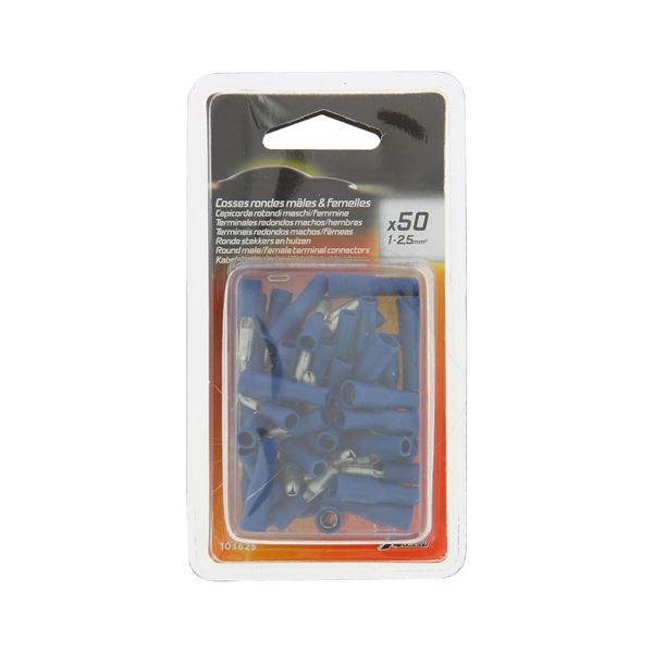Cosses rondes XLTECH MALE+FEMELLE 4mm x50