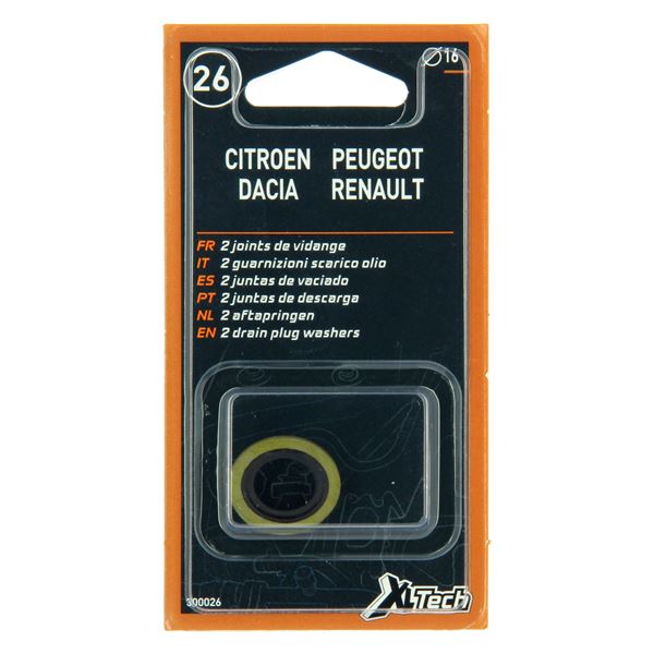 2 Joints de vidange 16 mm XLTECH