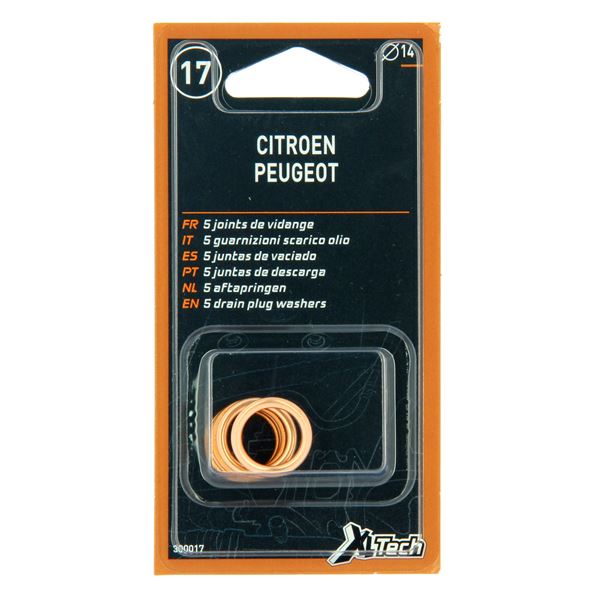 5 Joints de vidange Cuivre 14 mm XL TECH