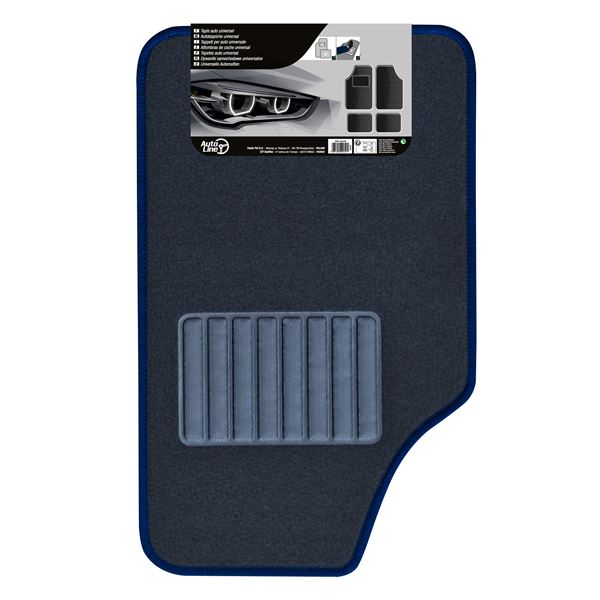 4 tapis moquette universels Luni bleu