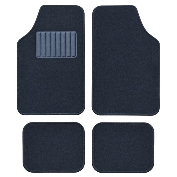 4 tapis moquette universels Luni rouge
