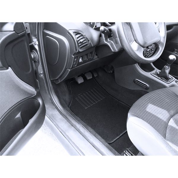4 tapis moquette universels Luni rouge