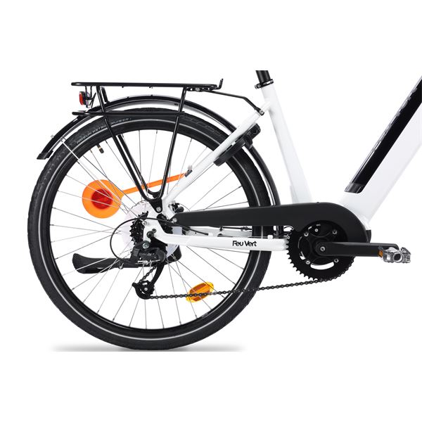 Vélo de ville électrique mixte Feu Vert E-Roll 94 taille 45 Pneus 26"