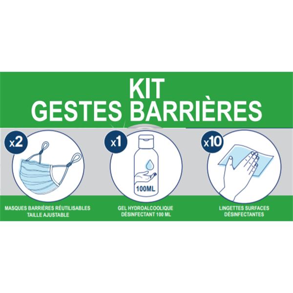 Kit gestes barrière Feu Vert