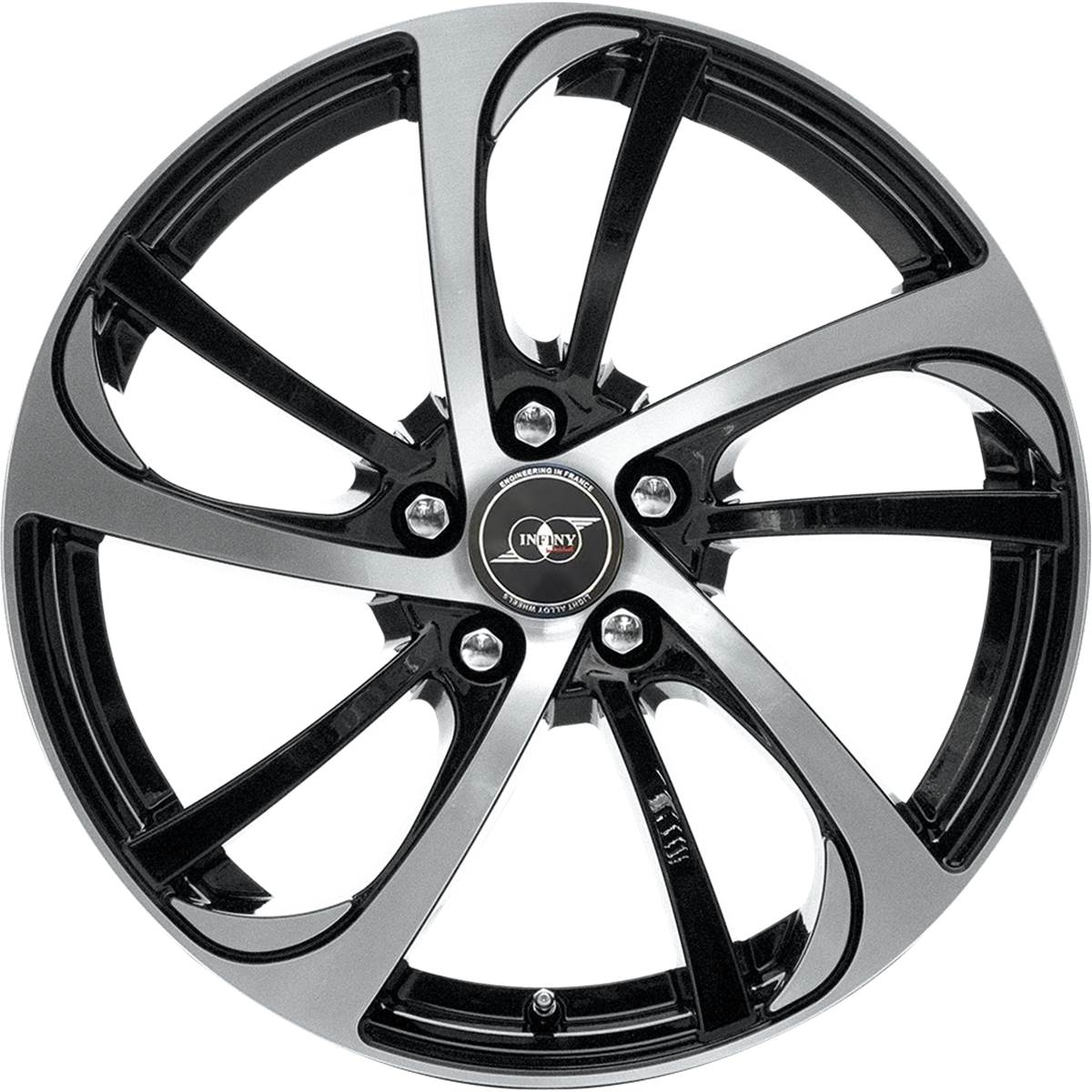 Jante Aluminium Infiny Individual 17 Pouces Noir Brillant Face Polie