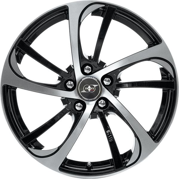 Jante aluminium Infiny Individual 17 pouces Noir Brillant Face Polie