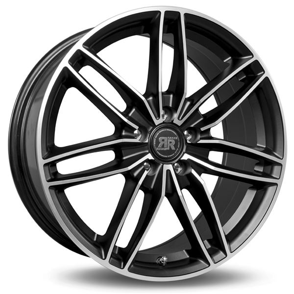 Jante aluminium Racer 15 pouces Noir Satin Face Polie