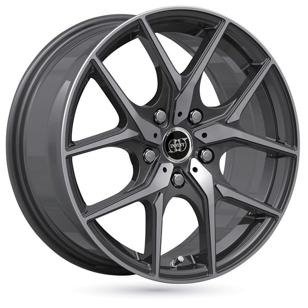 Jante aluminium Infiny 15 pouces Gris Brillant Face Polie