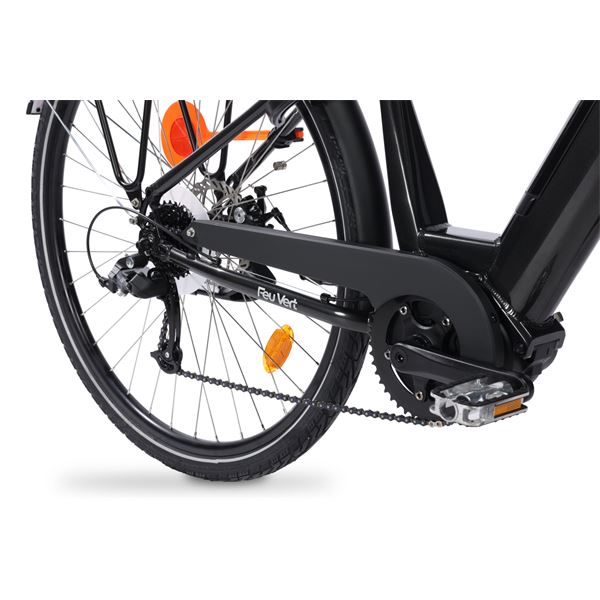 Vélo de ville électrique mixte Feu Vert E-Roll 94 taille 45 Pneus 28"
