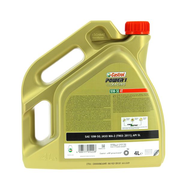 Huile moteur moto CASTROL Power 1 R 4T 10W50 4L