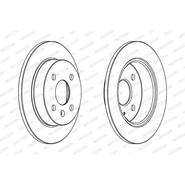 Disque de Frein arrière FERODO DDF1043 X2