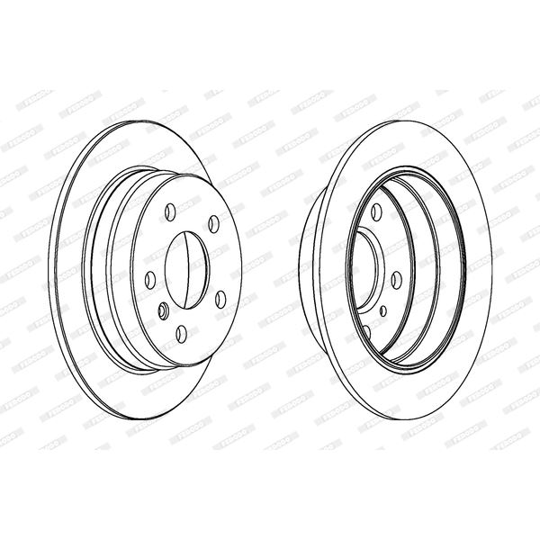 Disque de Frein arrière FERODO DDF1258C X2