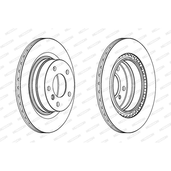 Disque de Frein arrière FERODO DDF1549 X2