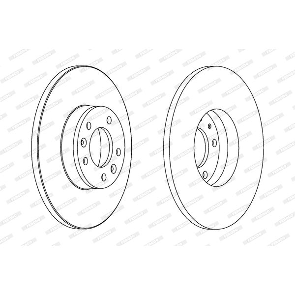 Disque de Frein arrière FERODO DDF1602 X2