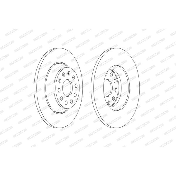 Disque de Frein arrière FERODO DDF2506C X2