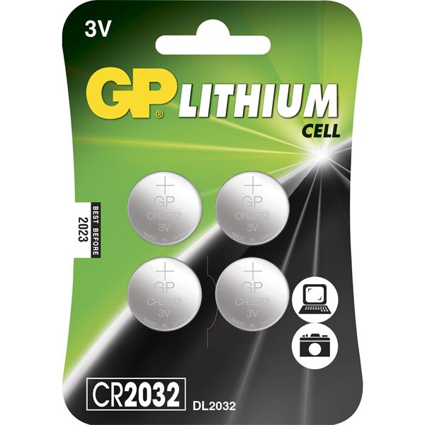 PACK PILE BOUTON LITHIUM GP CR 2032 3V